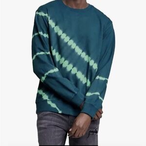 Men’s Original Use Green Tie-Dye Sweatshirt, Size Medium